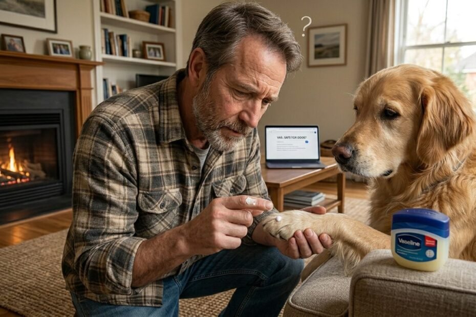 Can you put vaseline on dogs paws ?