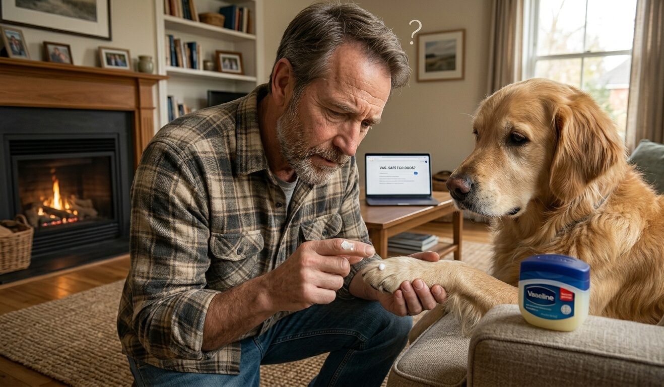 Can you put vaseline on dogs paws ?