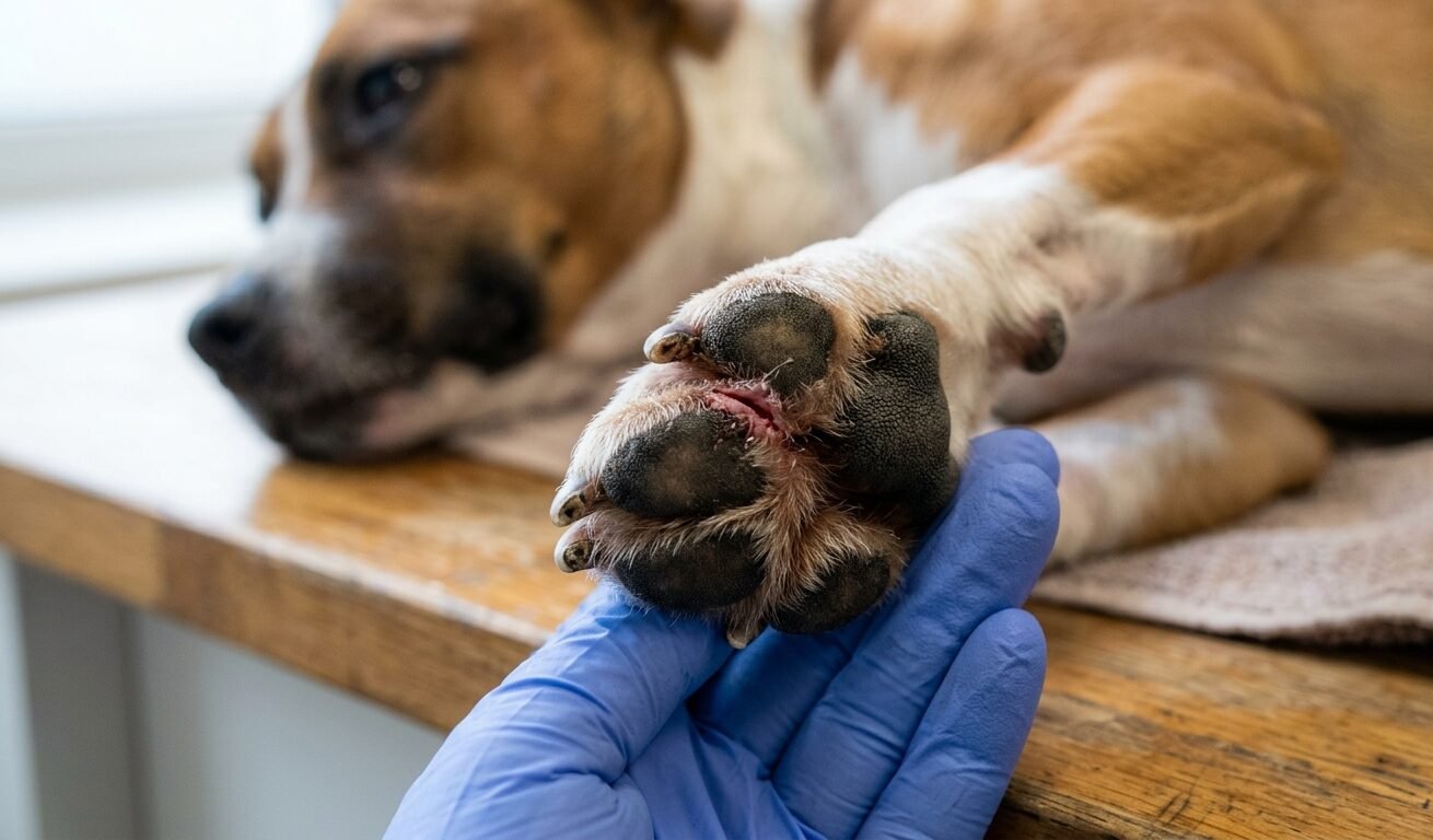 Dog Cut Paw Pad